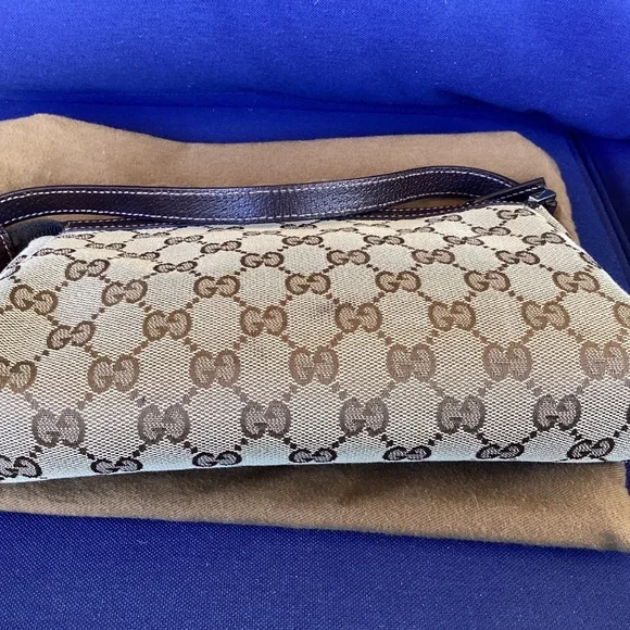 Authentic Gucci Abbey Pochette small Shoulder bag canvas vintage - Picture 6 of 14